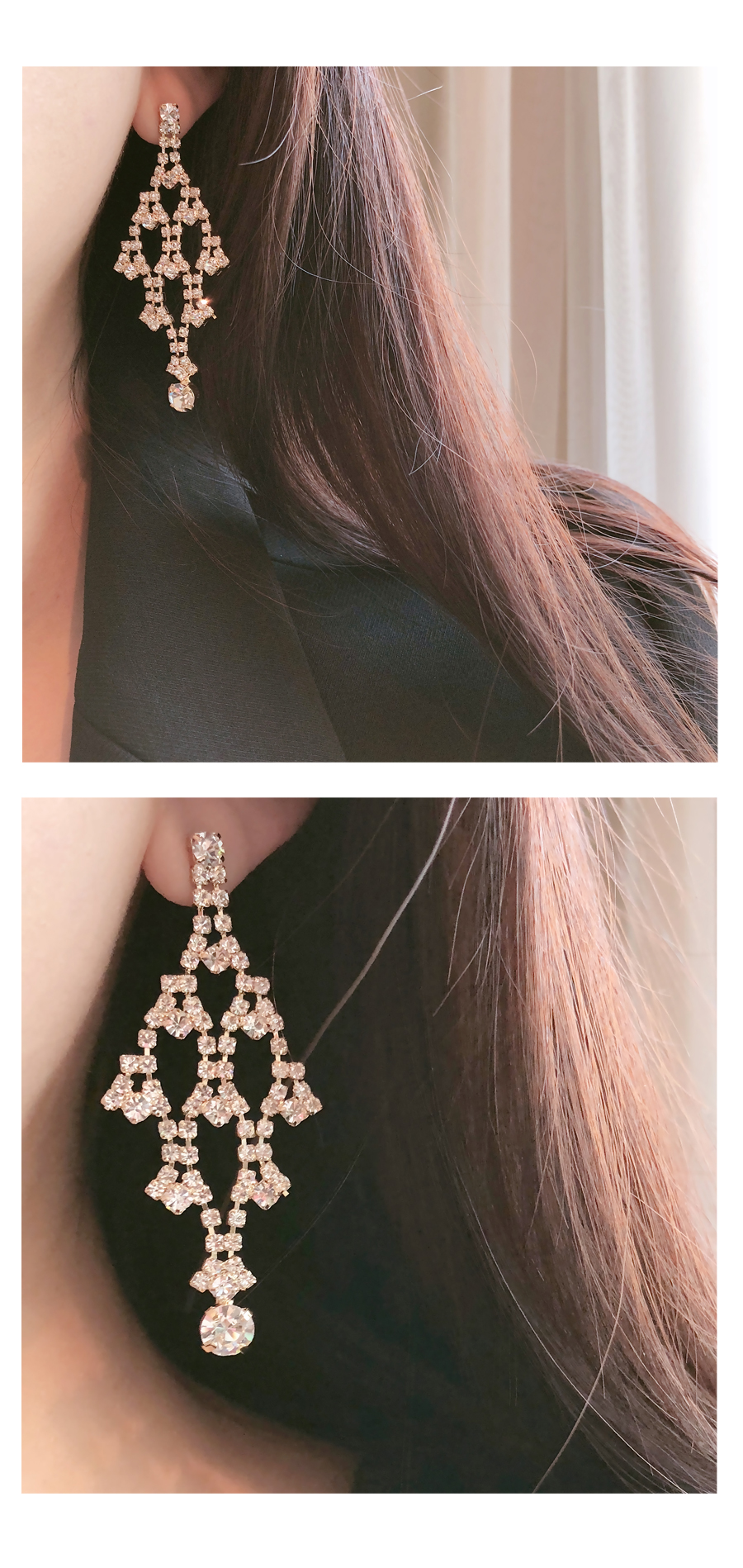 <b><p>Cubic race Bold Drop Earrings 2cor ea fancy</p></b><b><p>キュービックレース ボールド ドロップイヤリング 2色 派手な 宝石 シャンデリア</p></b><br /><br /><p align='center'>