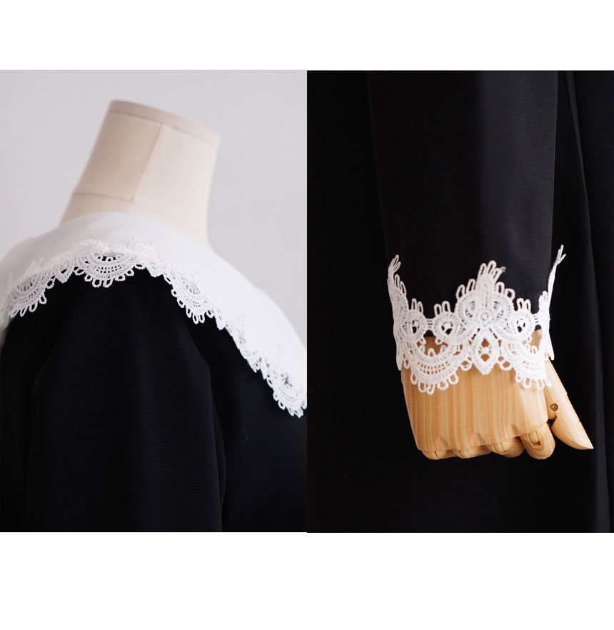 Flare Carla Lace Dress Black Winter Gorgeous Roman