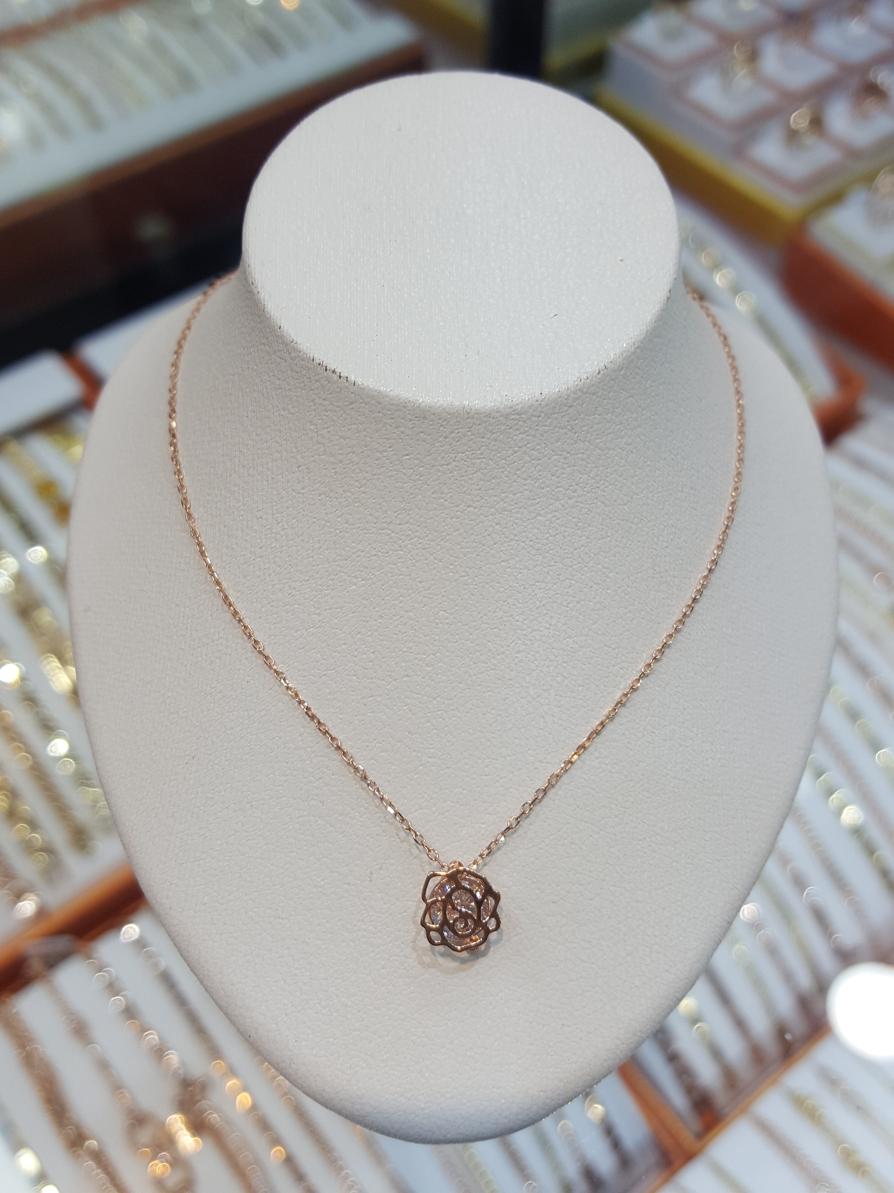 Cubic Zircon Necklace PN1258 Point Charming cute c