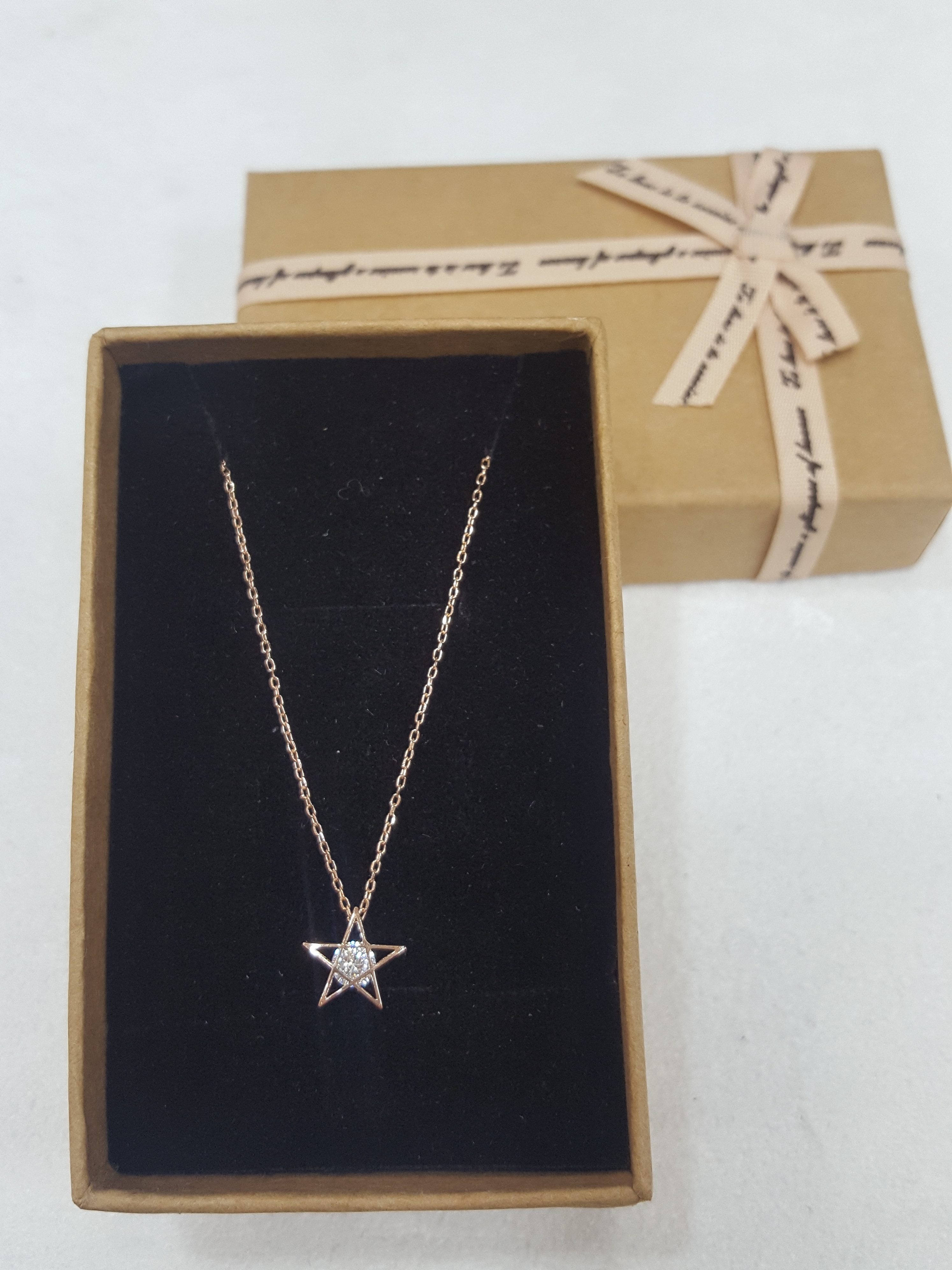 Cubic Necklace PN1410 point pink gold cute set ins