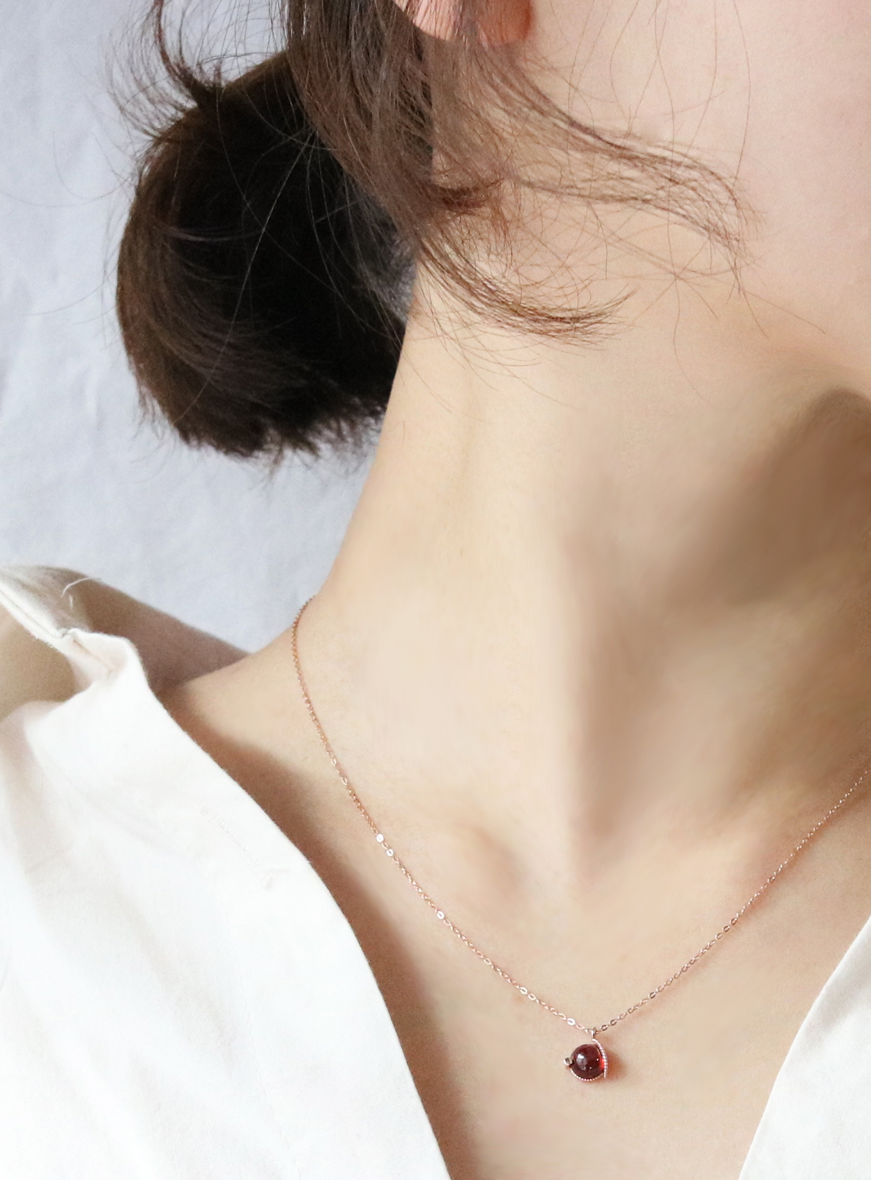 14k18k January birthstone gemstone gemstone neckla