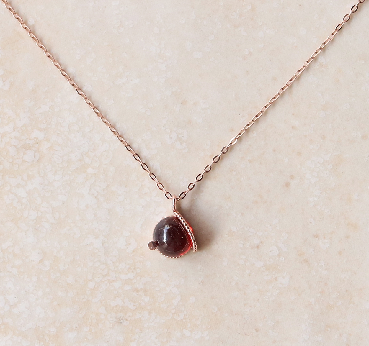 14k18k January birthstone gemstone gemstone neckla