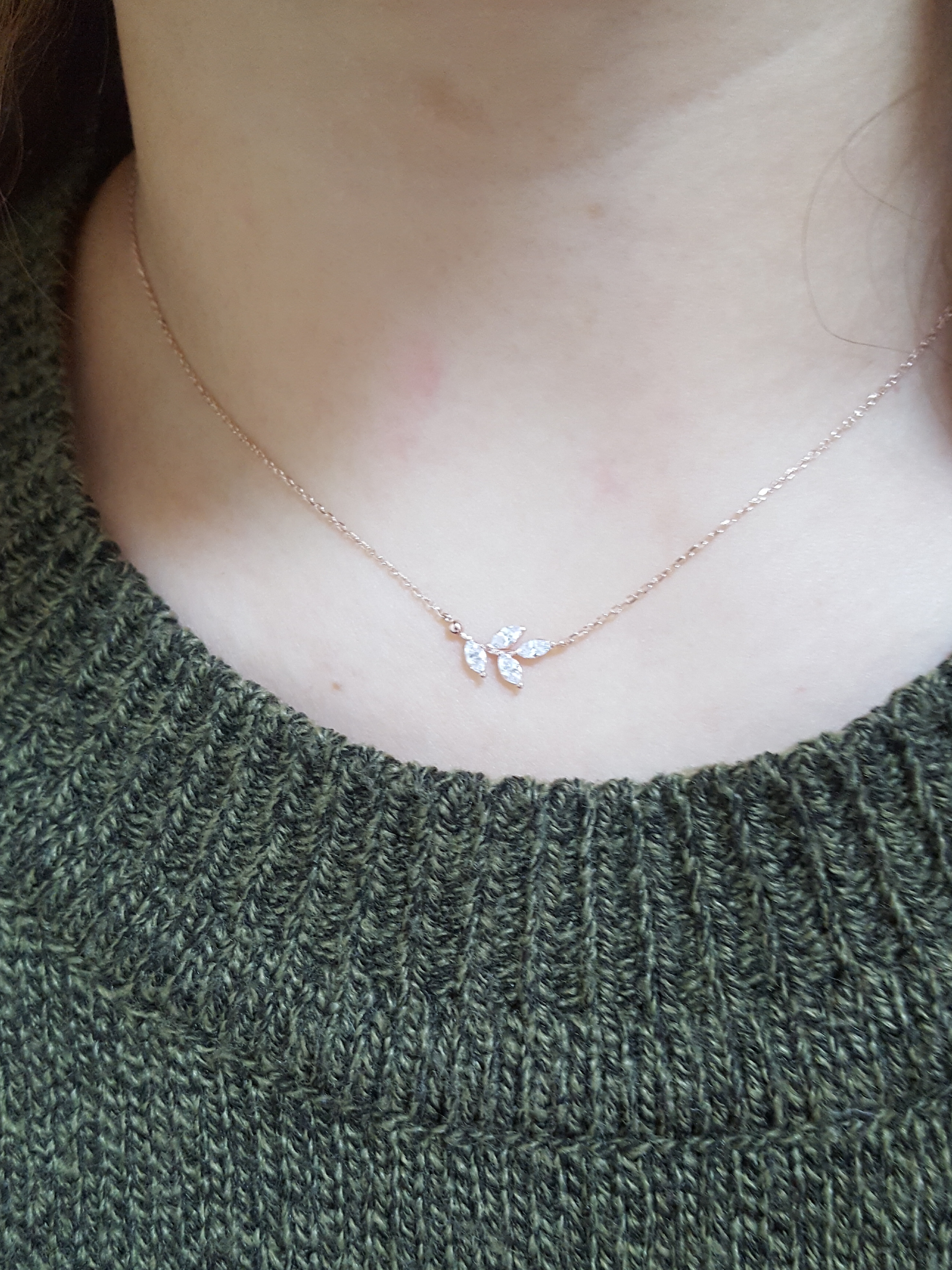 Pyichic Cubic Leaf Necklace PN1239 Semi-Office Loo