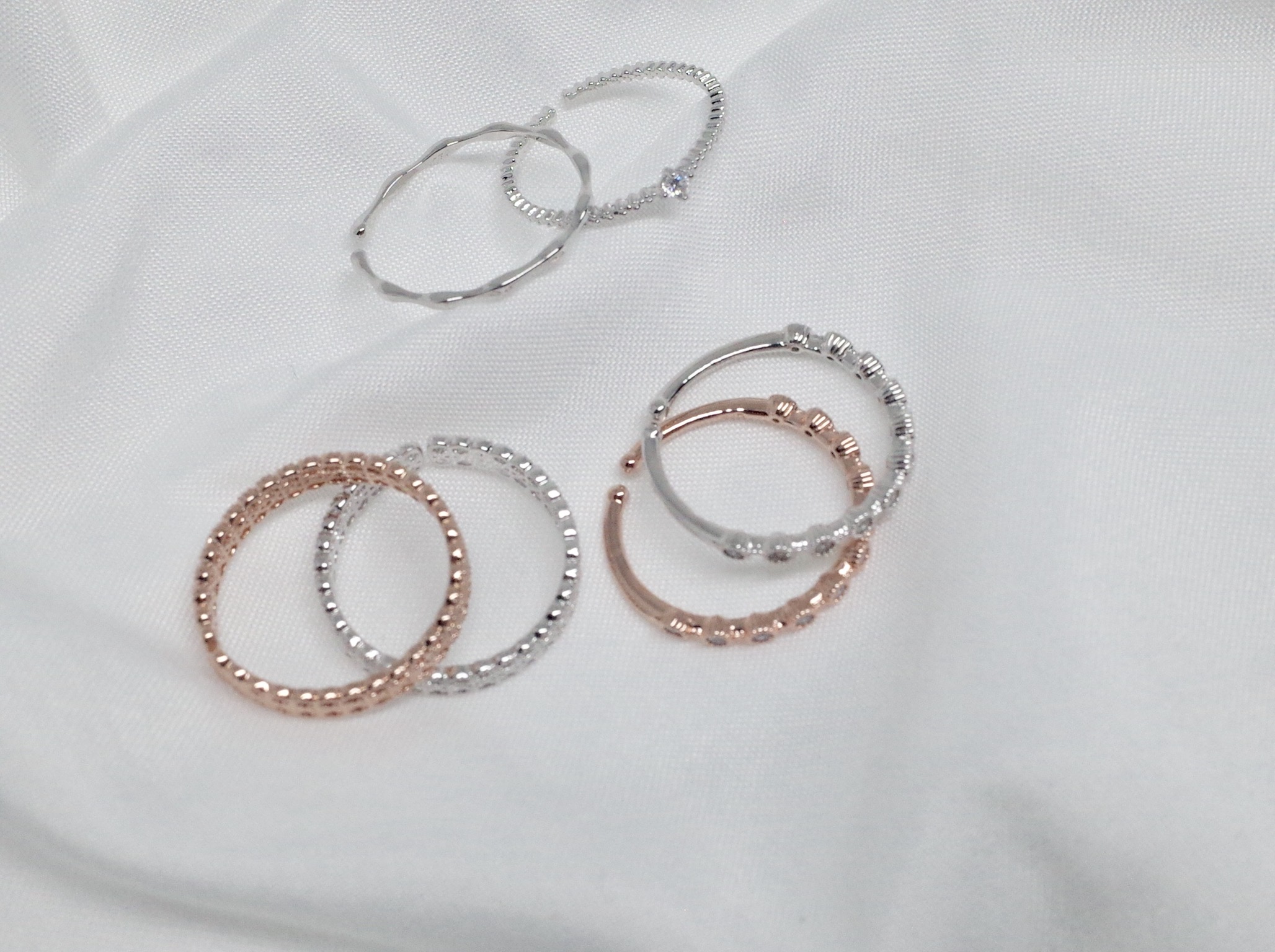 <b><p>silver Layed open 4 scies ring A gut look</p></b><b><p>銀 重ね着 デイリー オープン 4種 リング ゲストルック ラブな シルバー 洗練された</p></b><br /><br /><p align='center'>