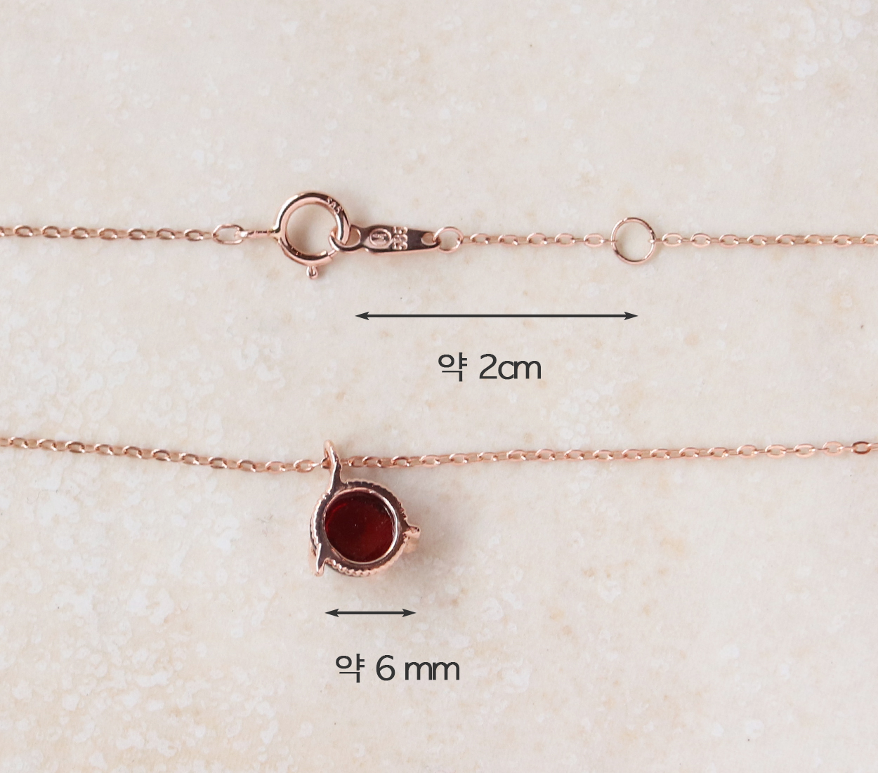 14k18k January birthstone gemstone gemstone neckla