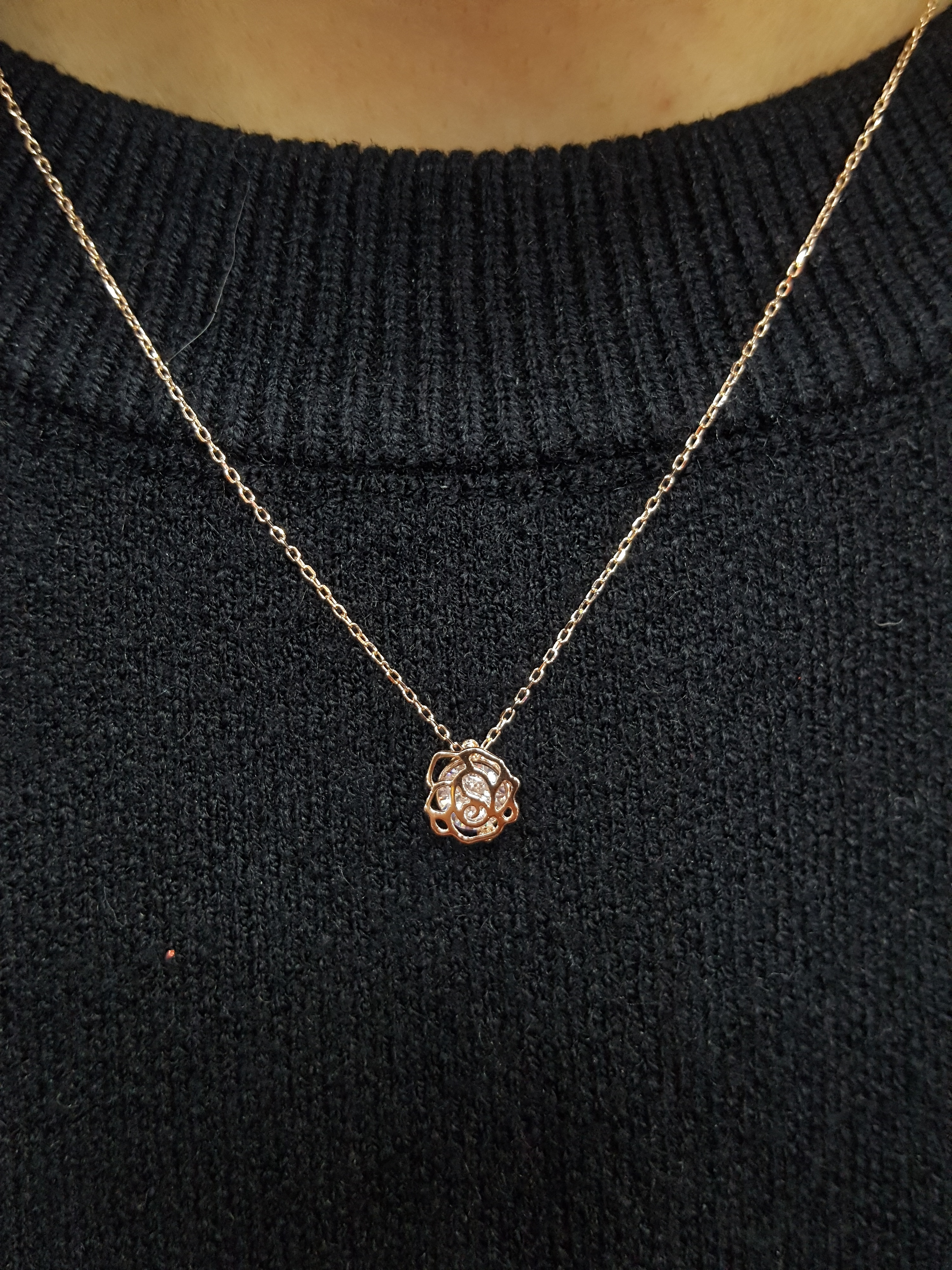 Cubic Zircon Necklace PN1258 Point Charming cute c