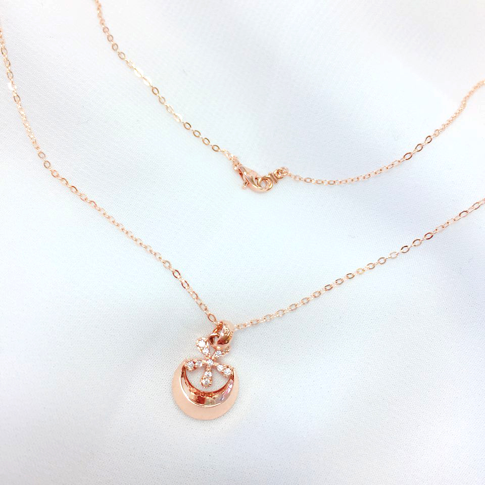 Flower door necklace Women 14k Women 18k points 14