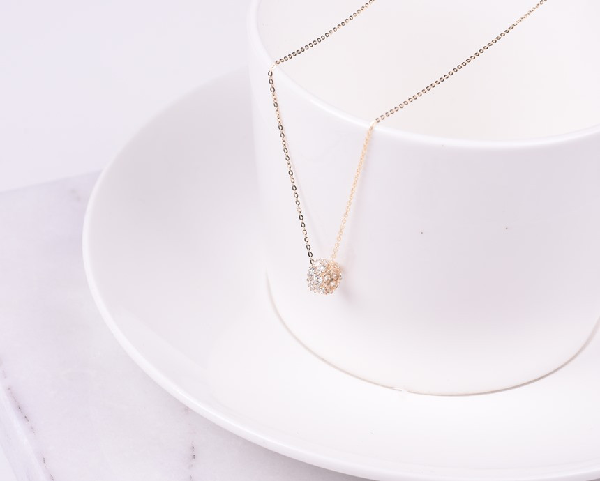 Sweet Ring 14k Necklace Charming Codding Bling Bli