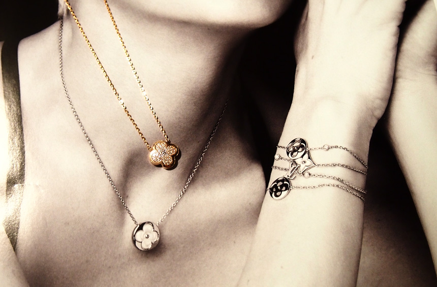 14K Clover Necklace to make me a luxury Four-leaf 