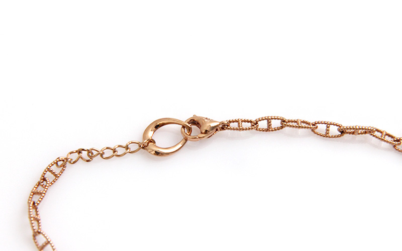 14K GOLD knot diamond necklace gift 30s using blue