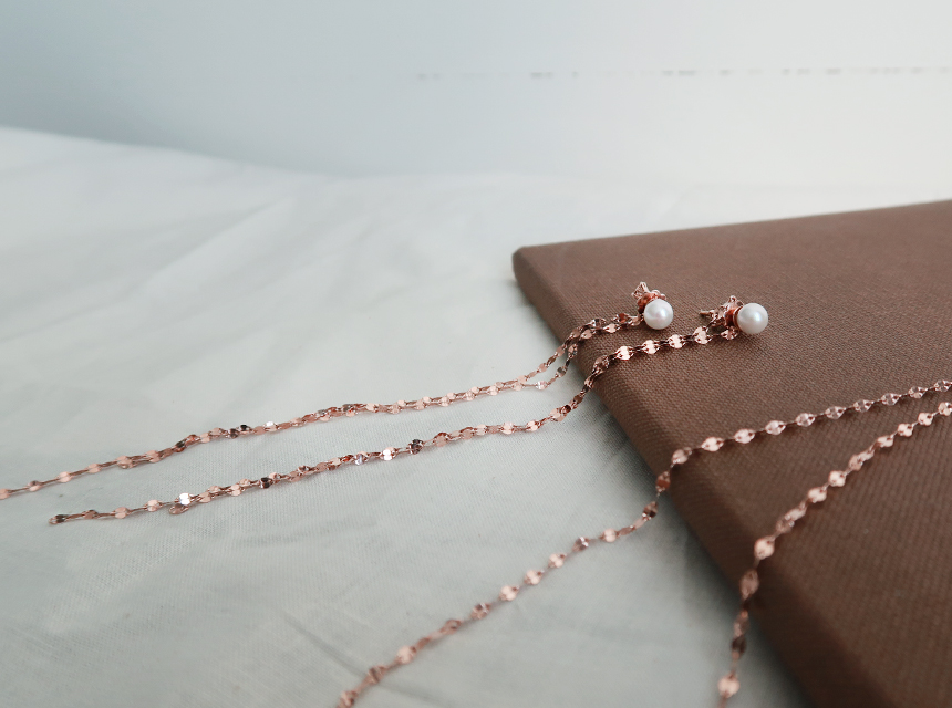 14K Akoya pearl two-cut cut layered necklace 14K 1