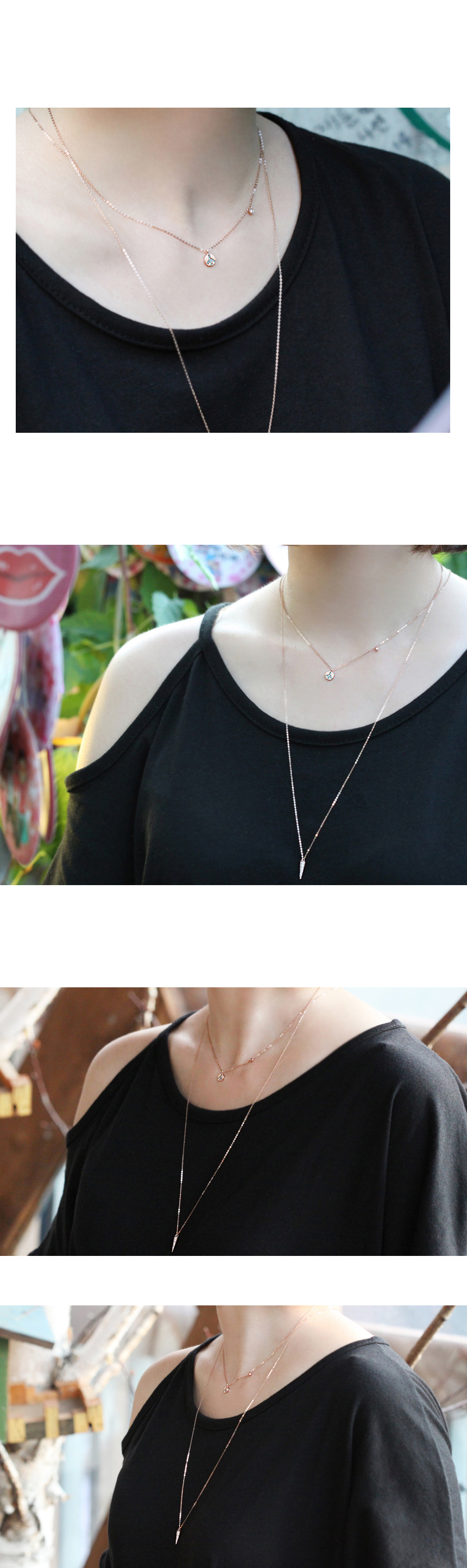 14k Peace Necklace 14k 18k Layered Taste The uniqu