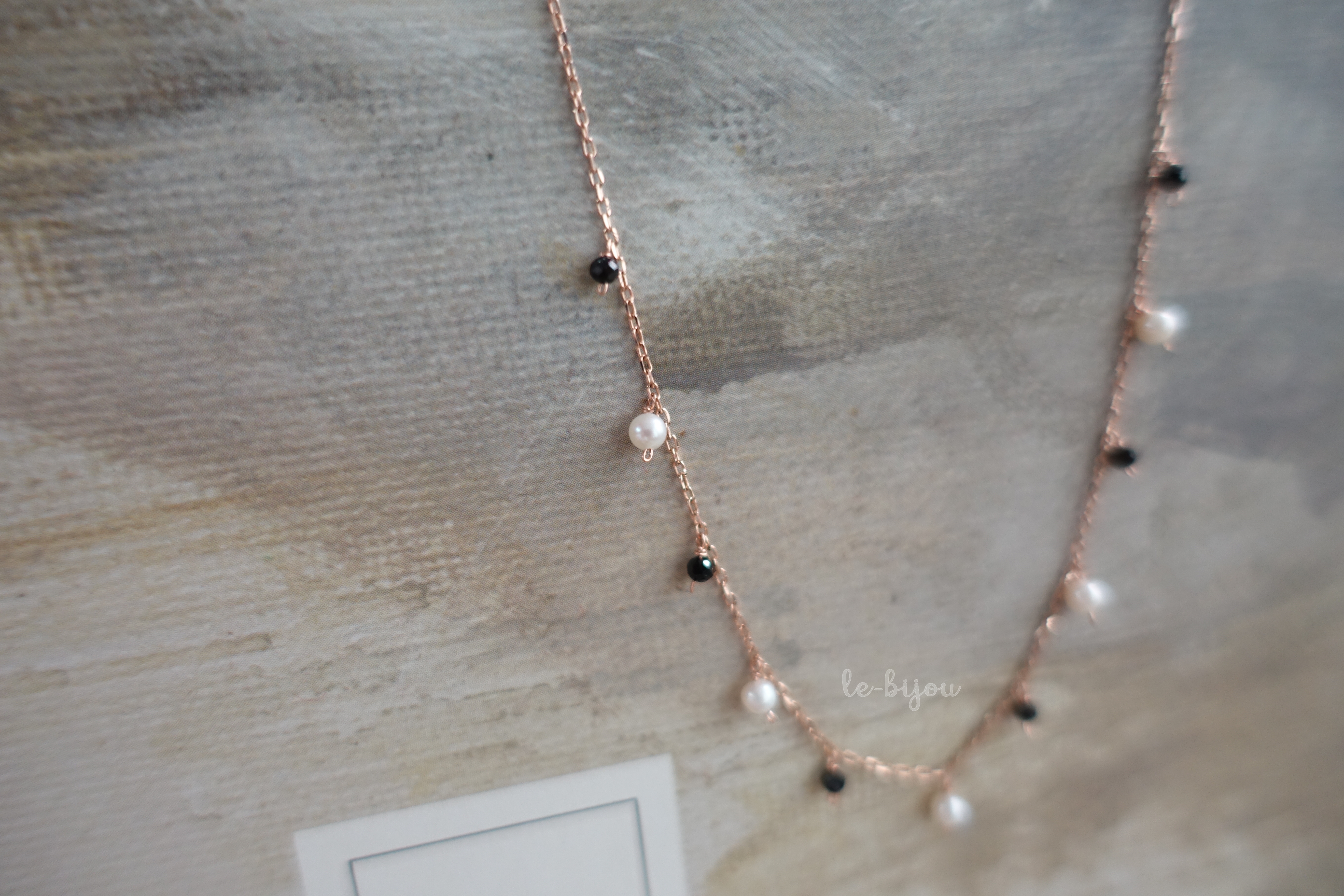 Black Spinel, Pearl Necklace White Day baby gifts 