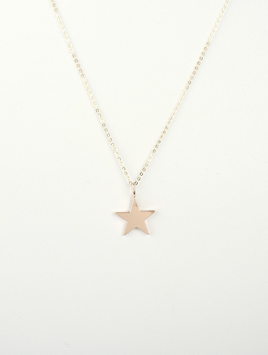 Modern Star 14k Necklace Bling Square Gold Ideal A