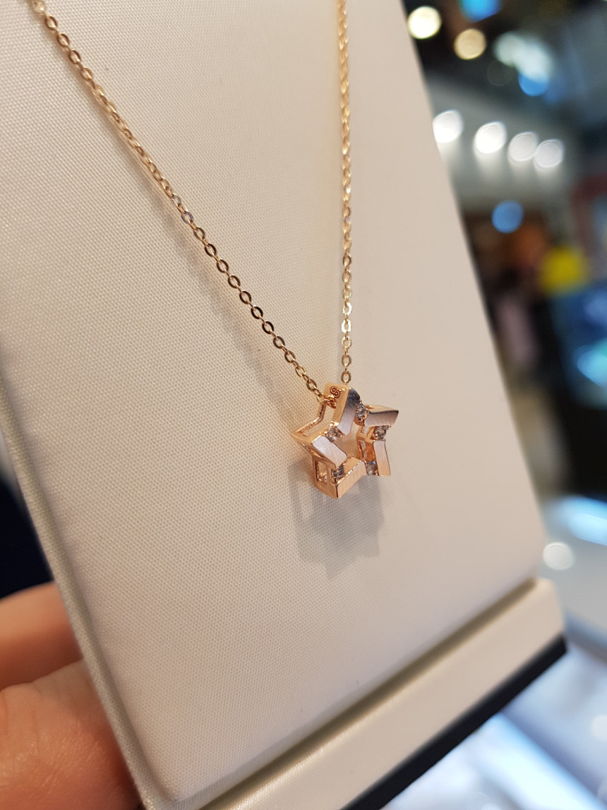 Gold Main Star Necklace n1100m1025p Charming Day F