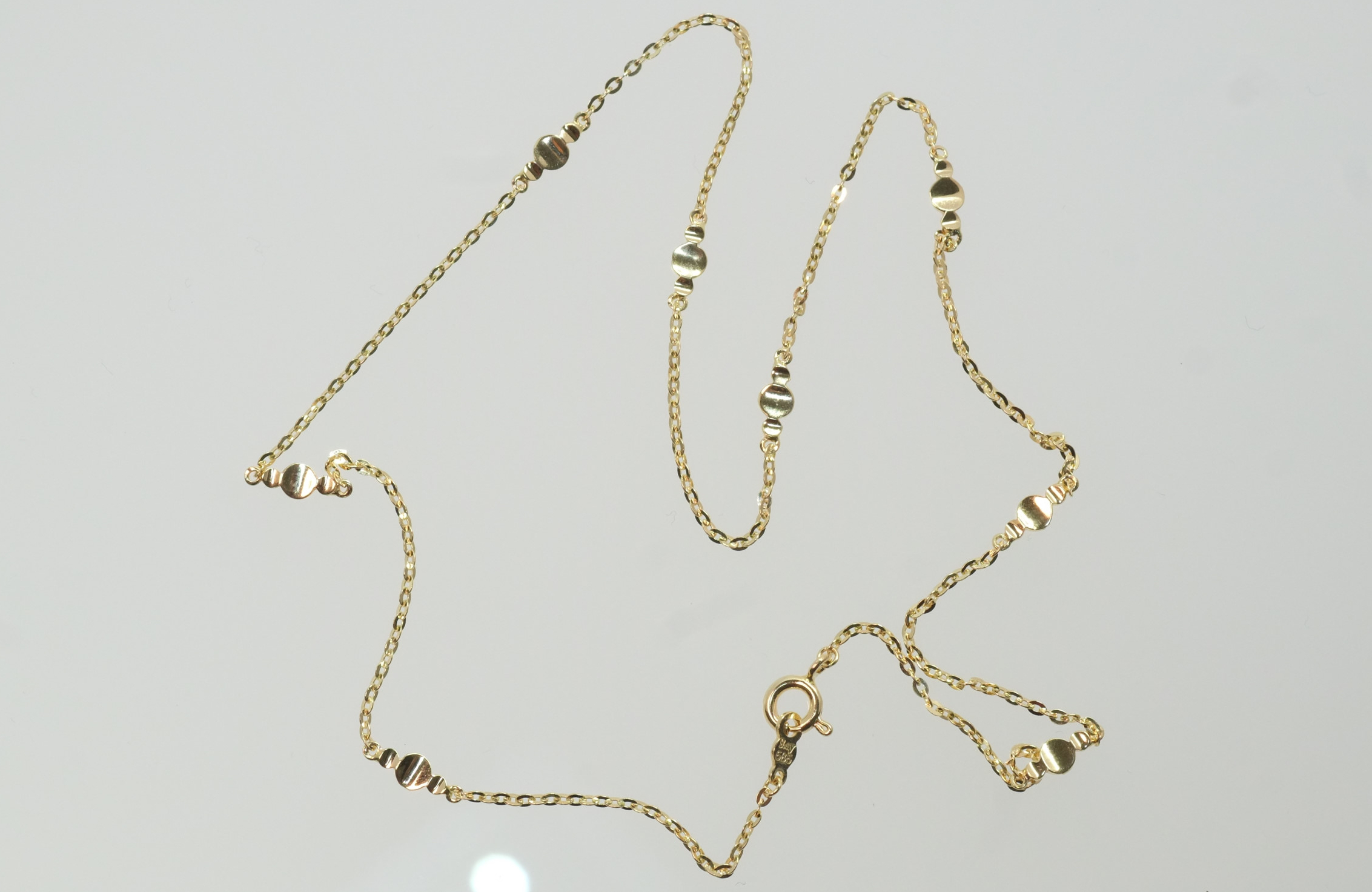 Circle Necklace Pink Gold Petit Design 14k Chain 1