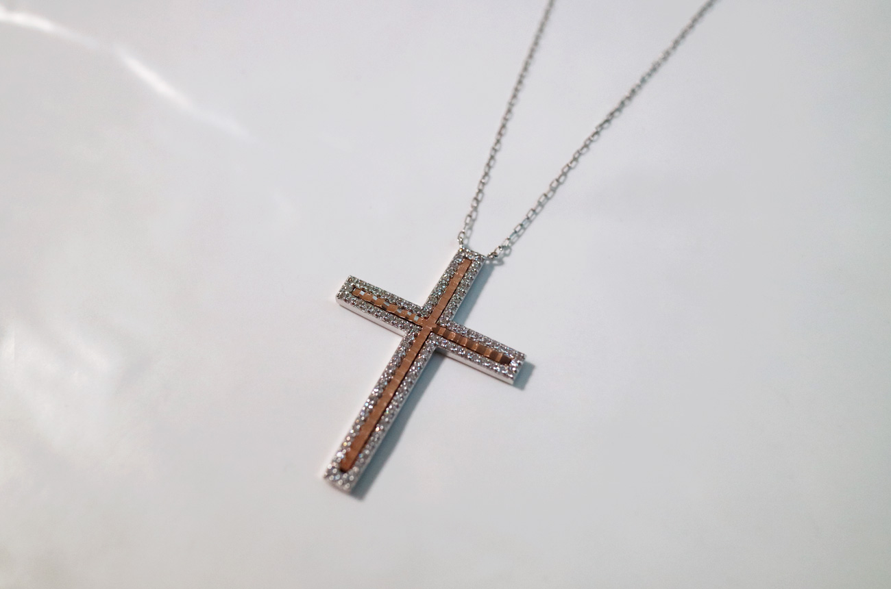 18k drop cross necklace Women 14k 14k friend 14k l