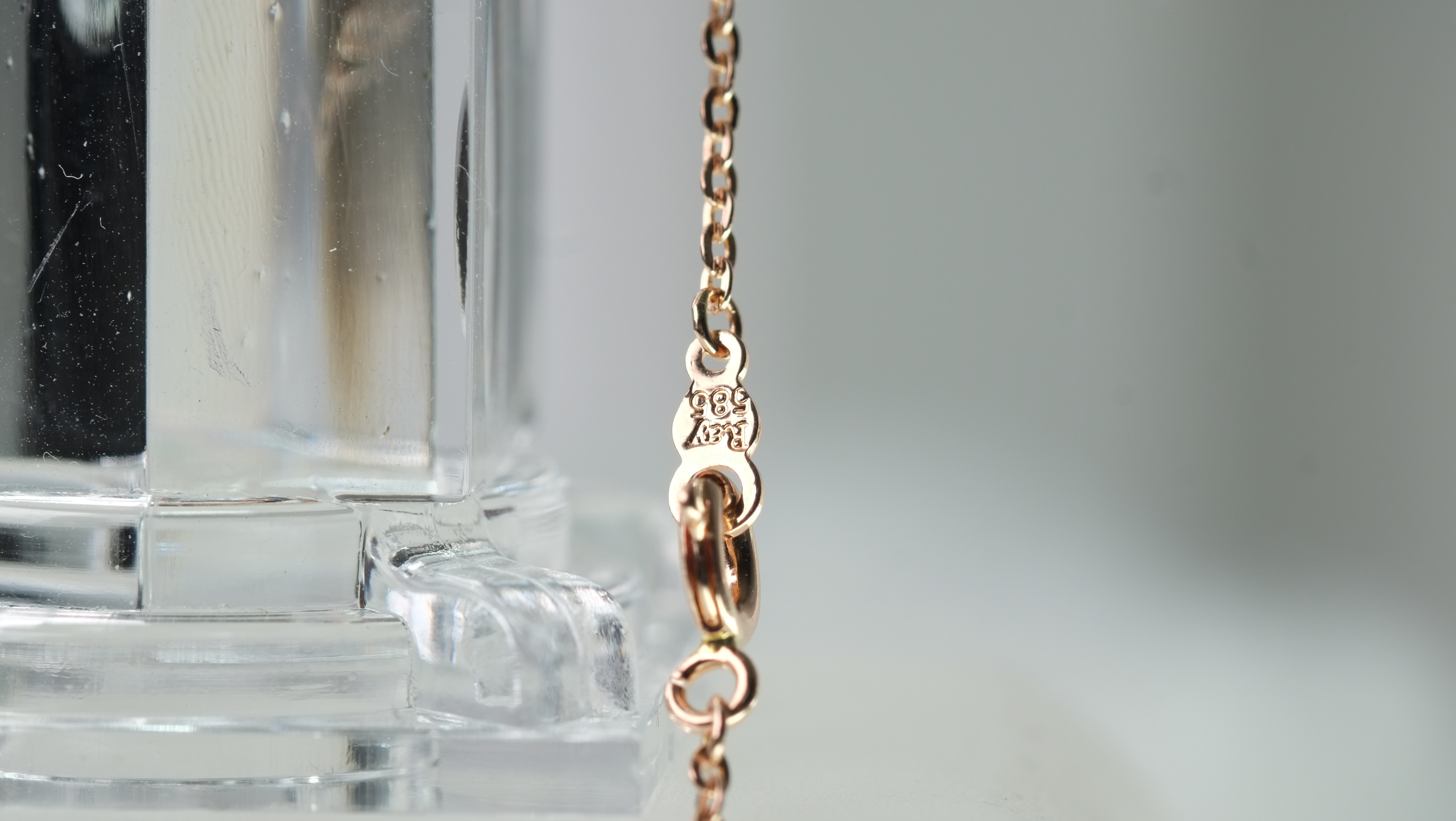 Flower Cubic Necklace Pink Gold Petit Design 14k C