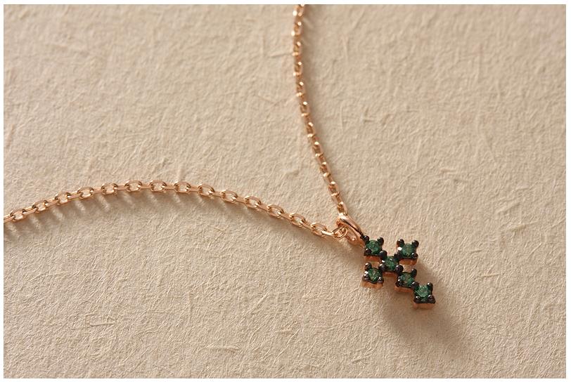 14k Jade Etwal Cross Cross Necklace