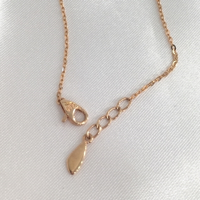 Louisiana Ribbon Cubic Necklace 14k 18k Unique Sen