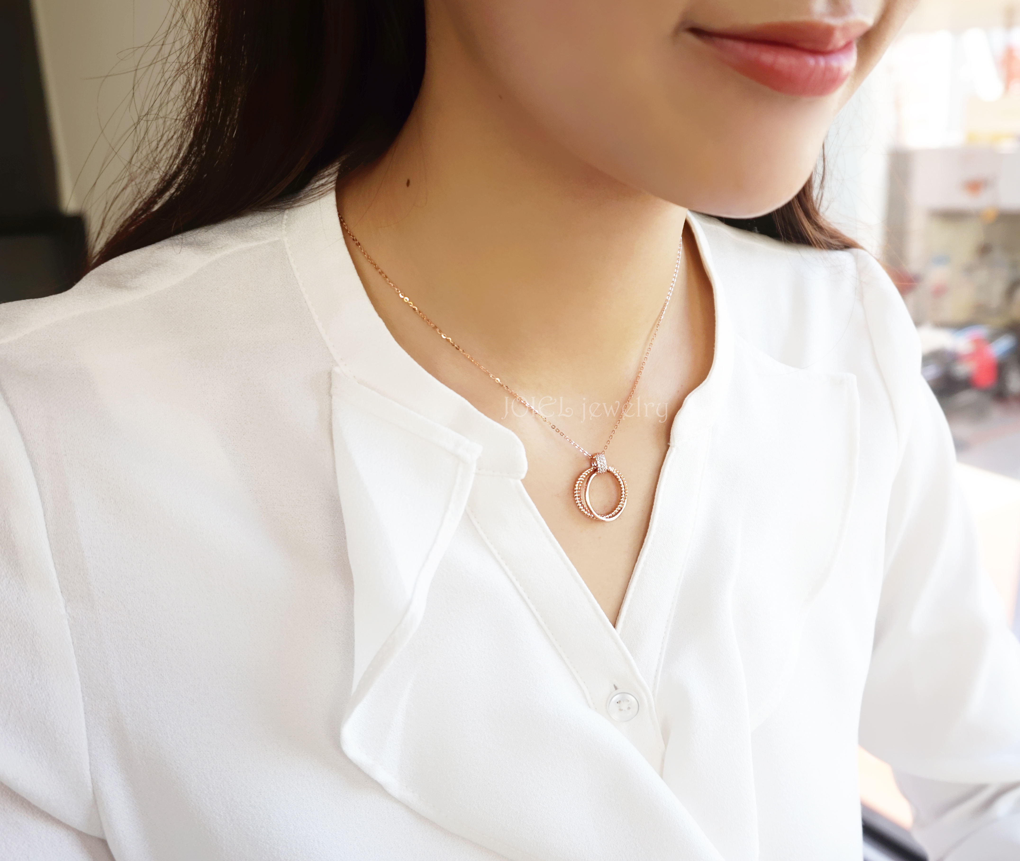 18k Triple Ring Necklace Woman Gift 14k Gold Frien