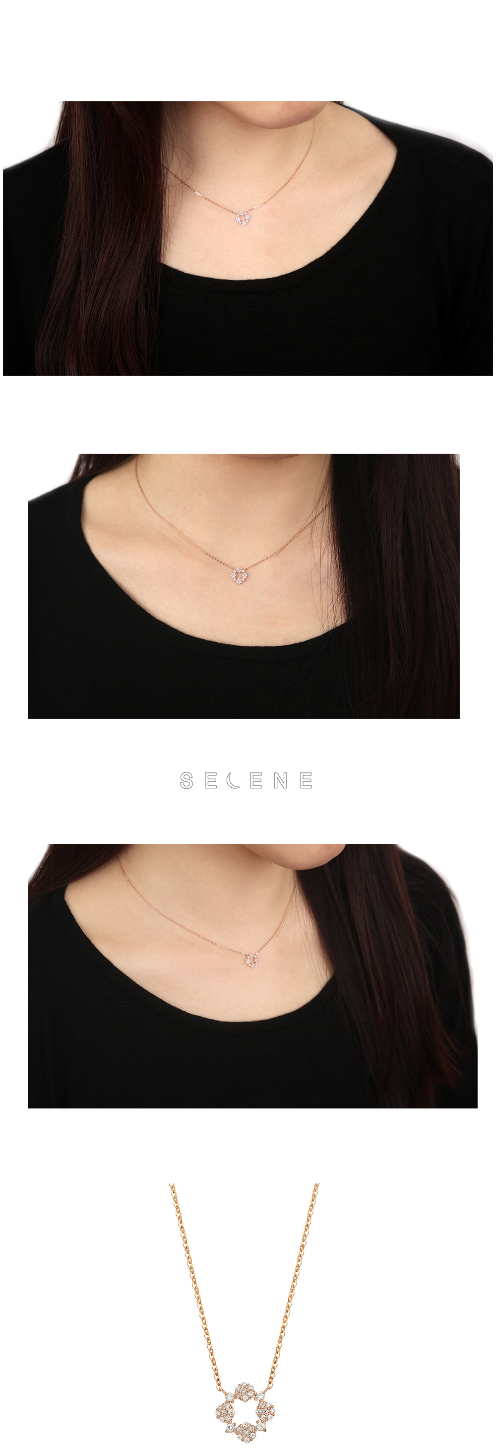 14k 18k necklace Catherine J112895 selena girlfrie