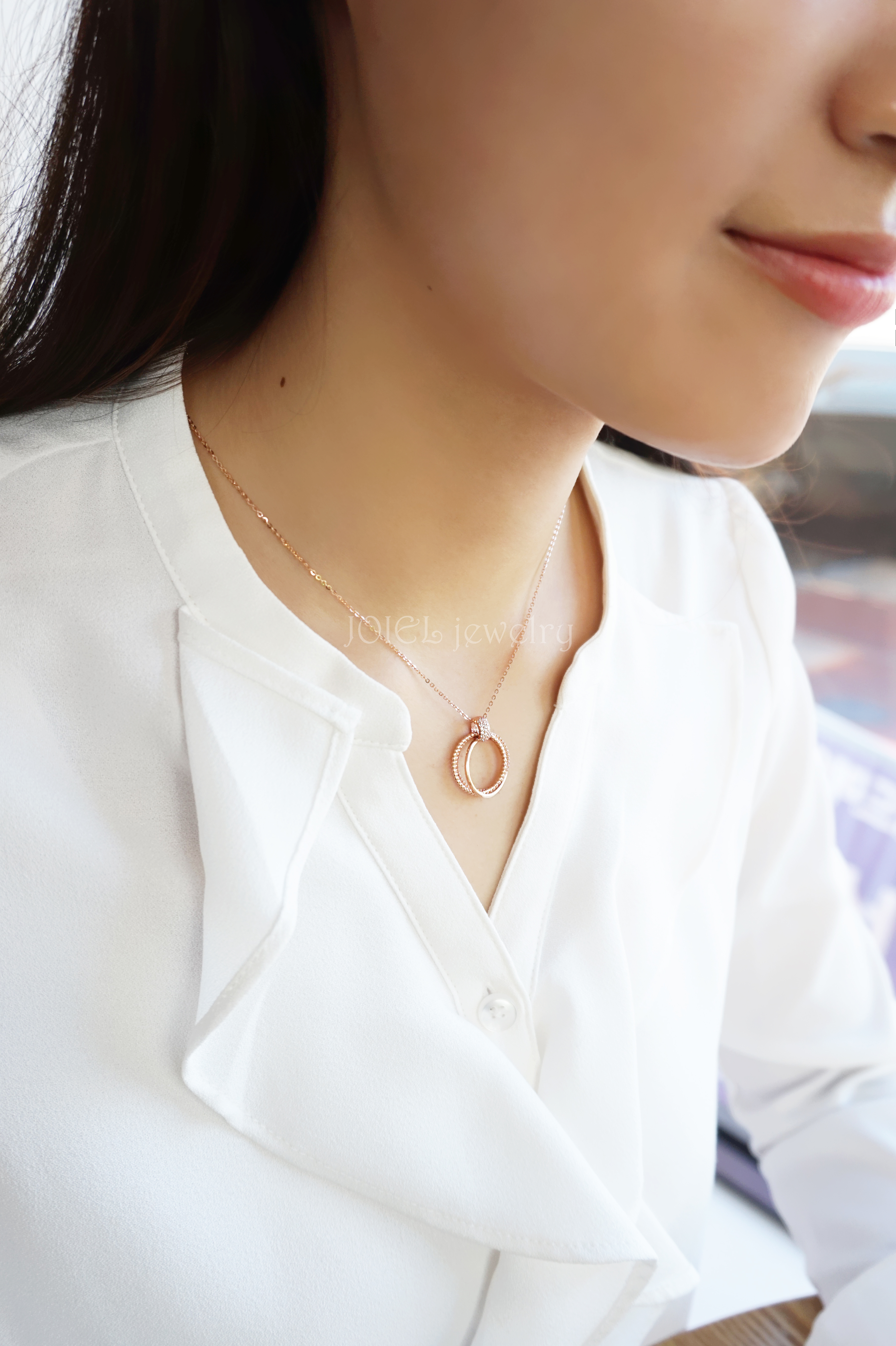 18k Triple Ring Necklace Woman Gift 14k Gold Frien