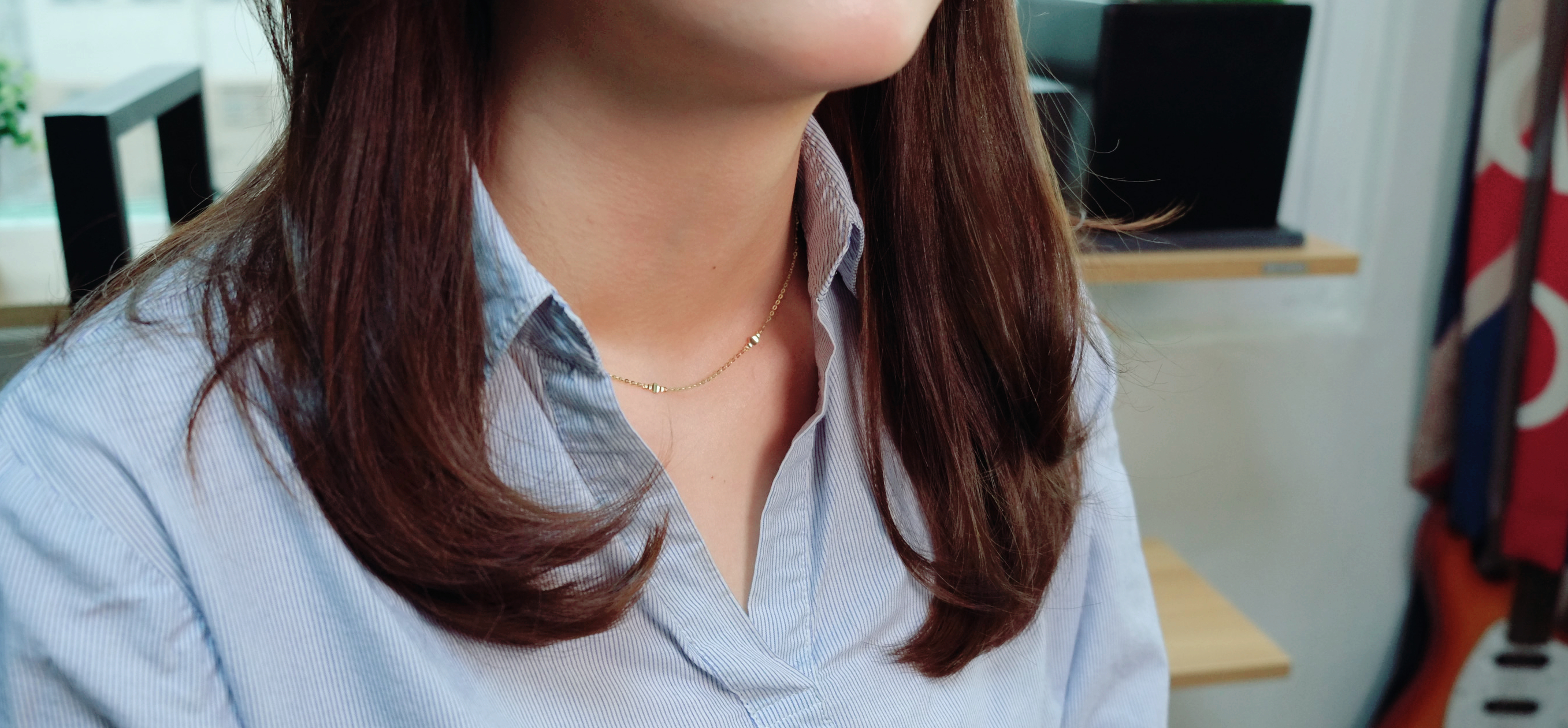 Circle Necklace Pink Gold Petit Design 14k Chain 1