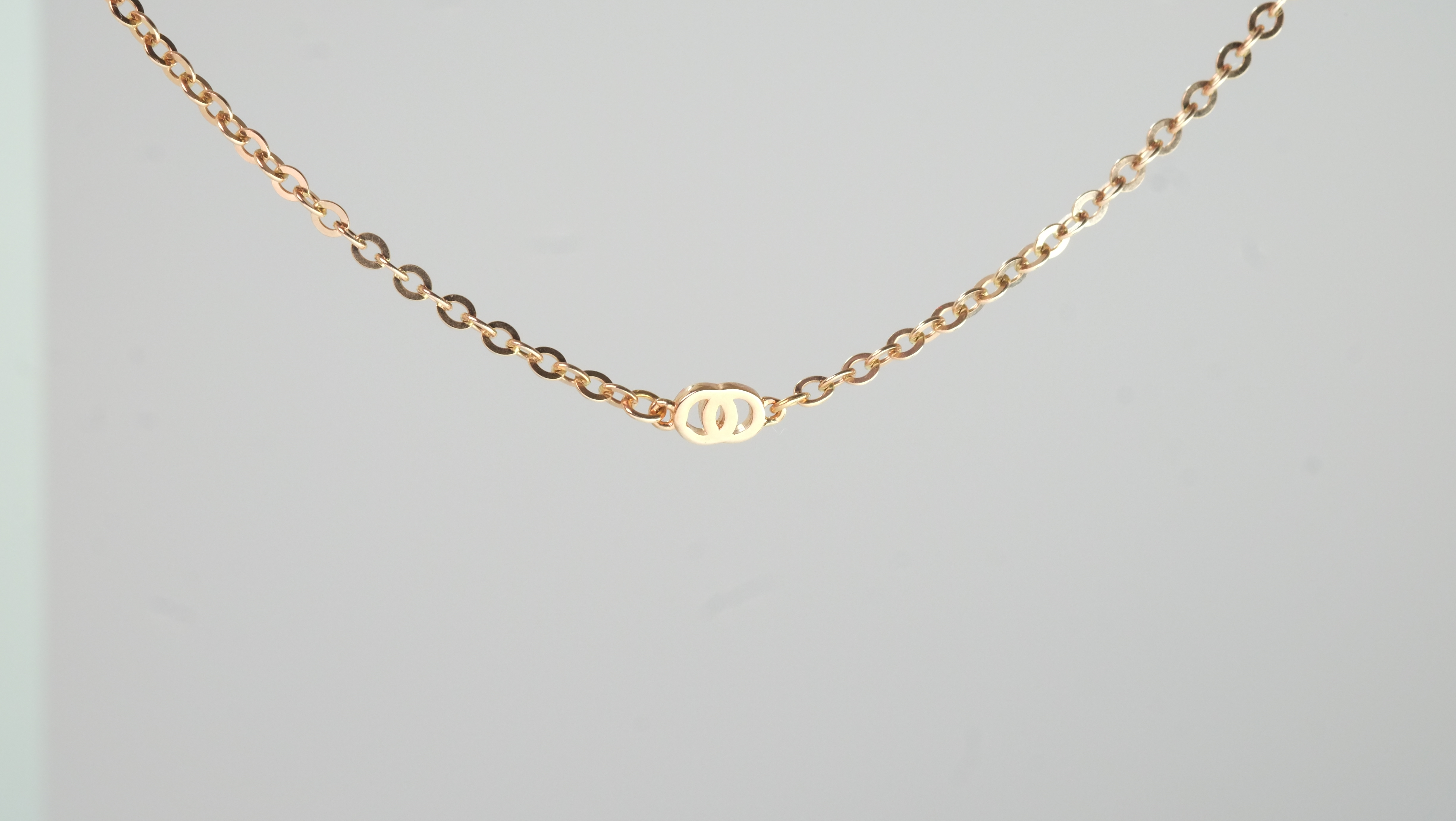 Chlober necklace pink gold Petit Design 14k chain