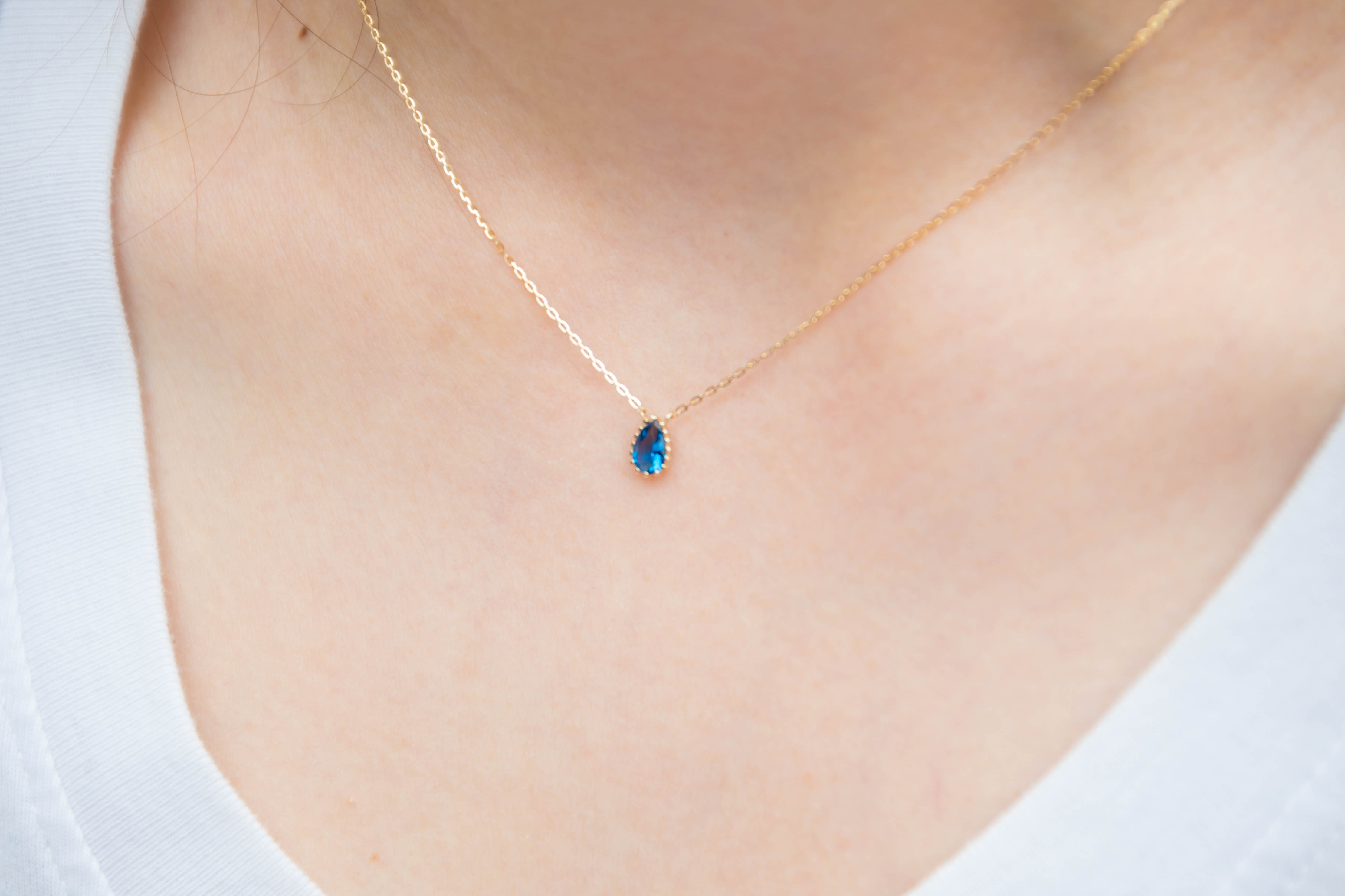 Versa Chelsea London Blue Necklace 14k all-in-one 