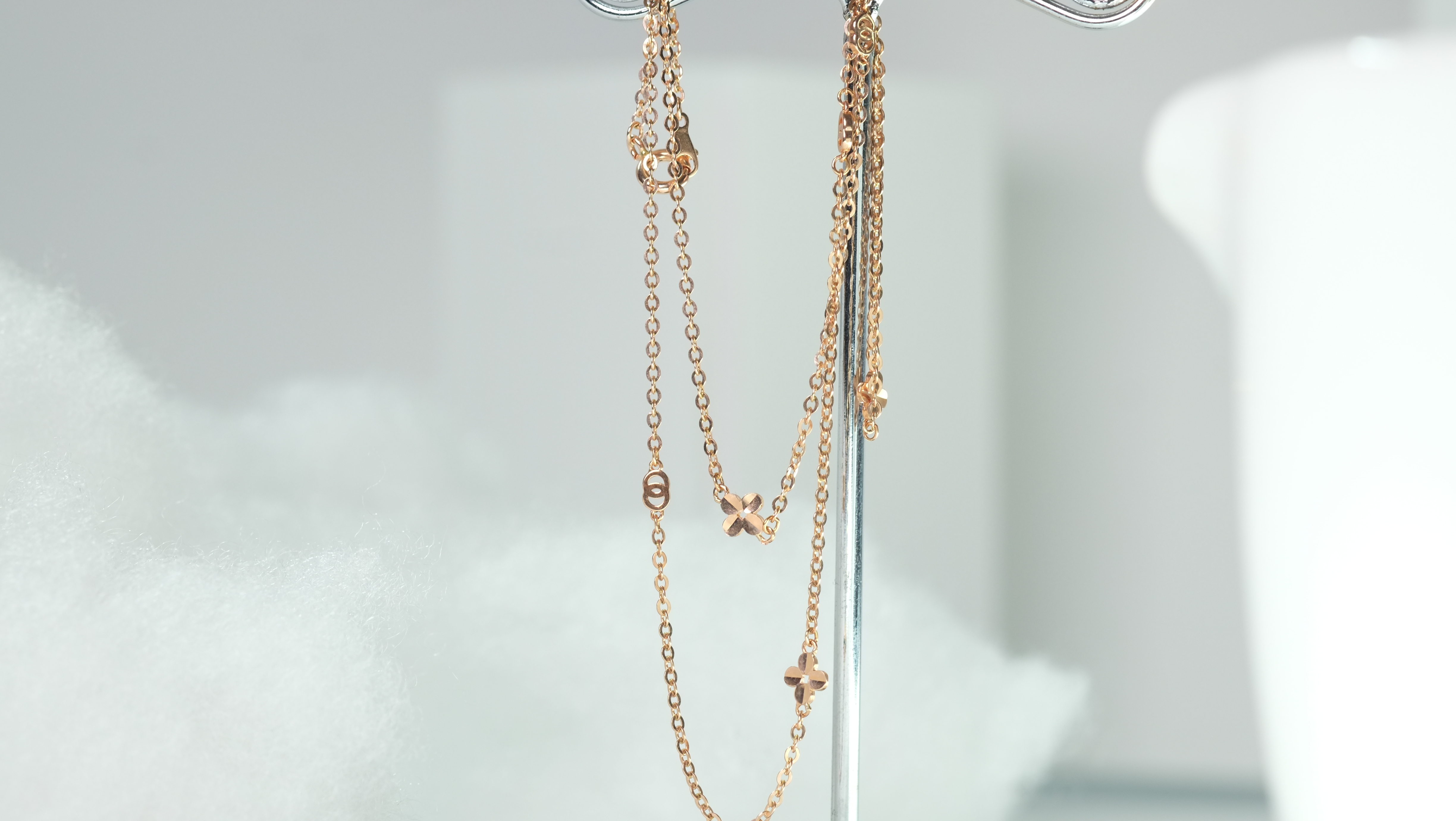Chlober necklace pink gold Petit Design 14k chain