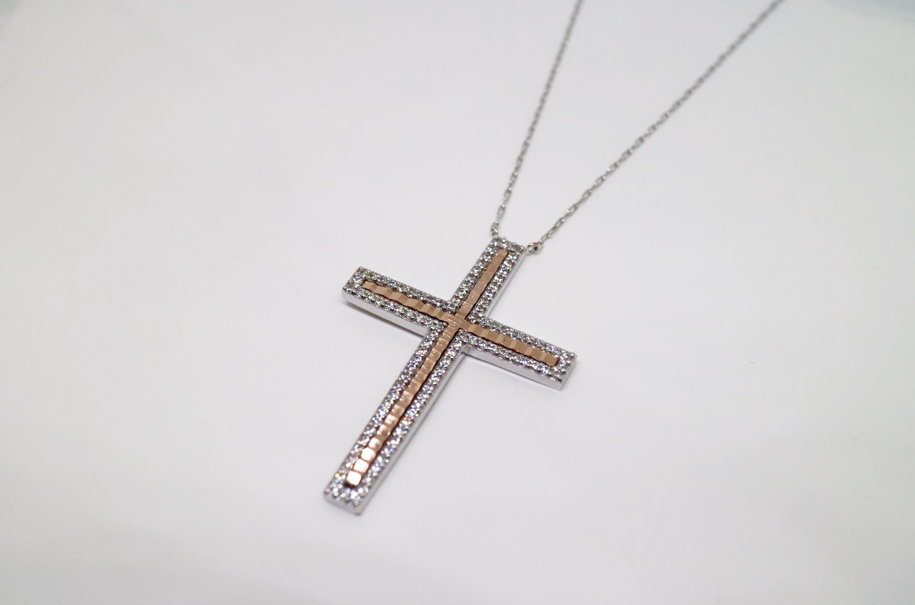 18k drop cross necklace Women 14k 14k friend 14k l