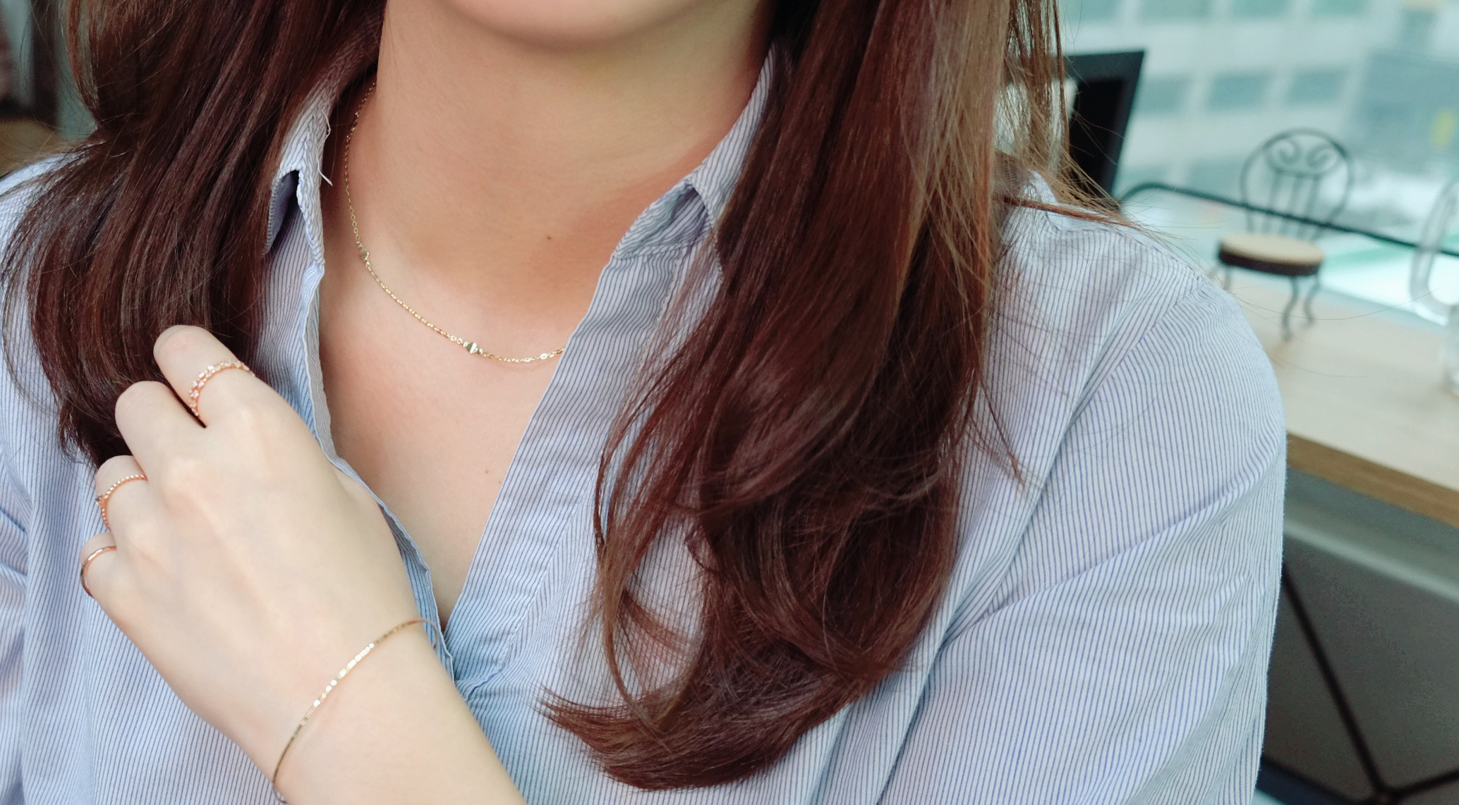 Circle Necklace Pink Gold Petit Design 14k Chain 1