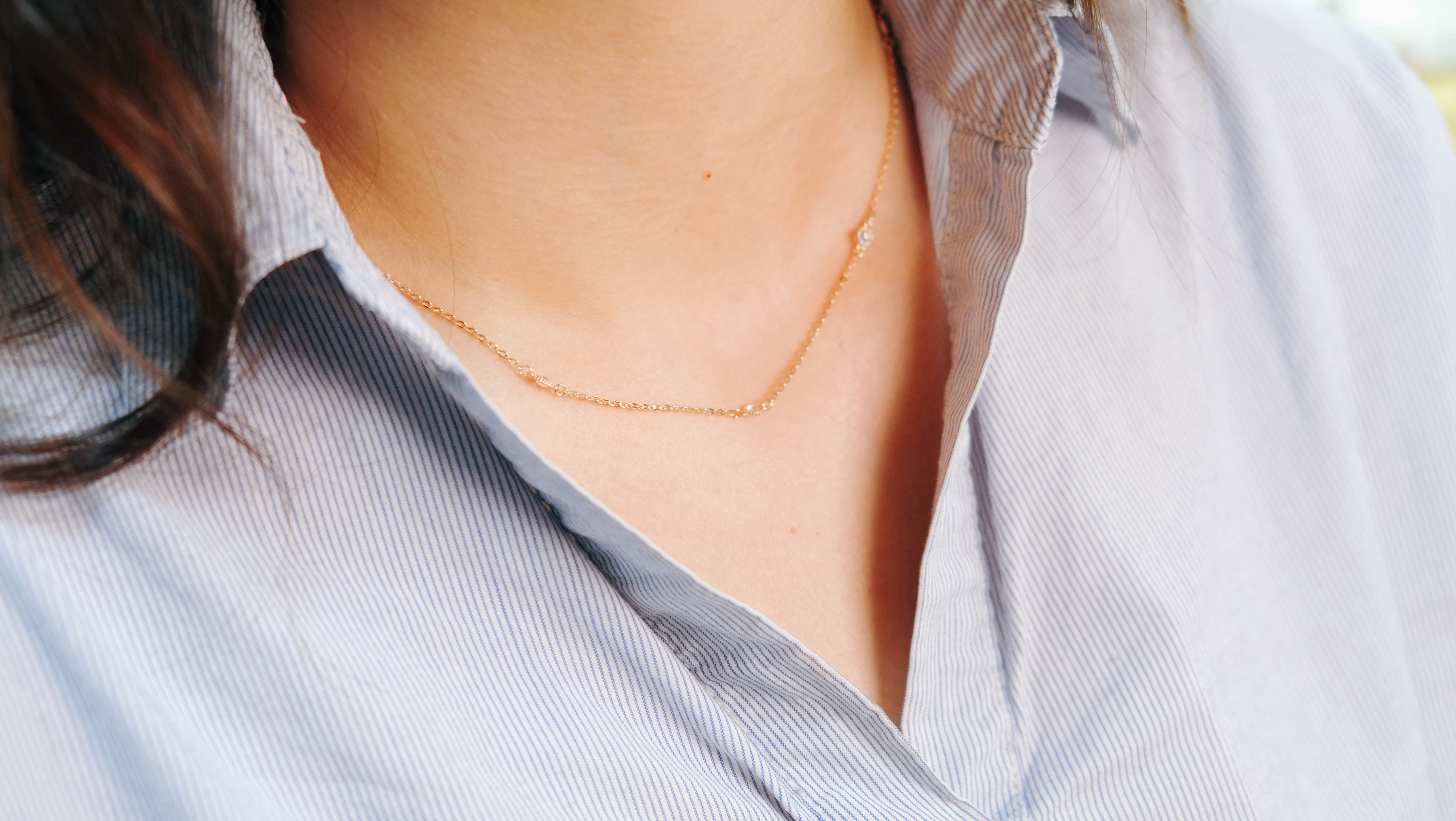 Flower Cubic Necklace Pink Gold Petit Design 14k C