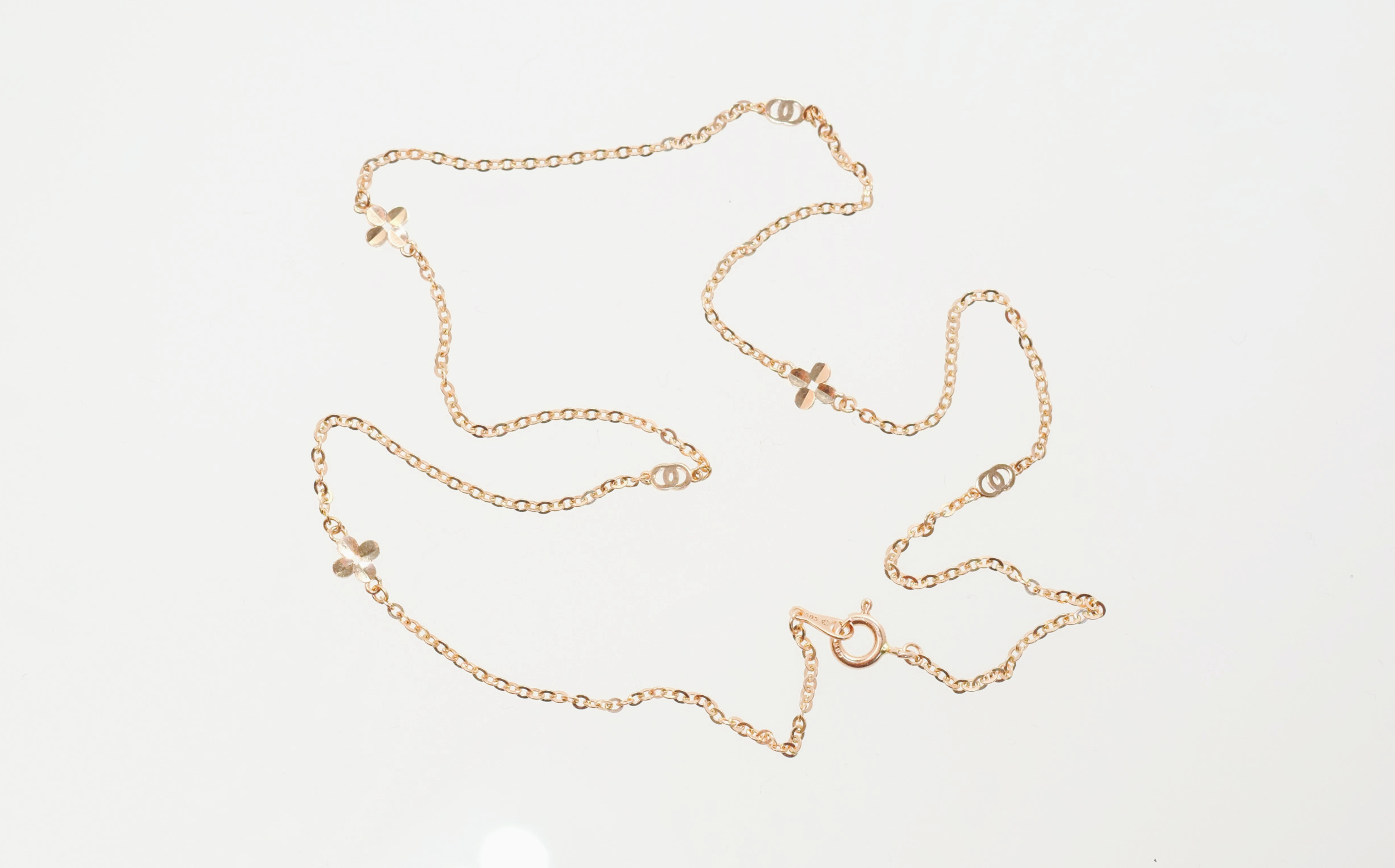 Chlober necklace pink gold Petit Design 14k chain