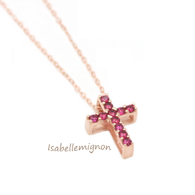 Isabelle Mignon 14K Double-sided cross pendant PK2