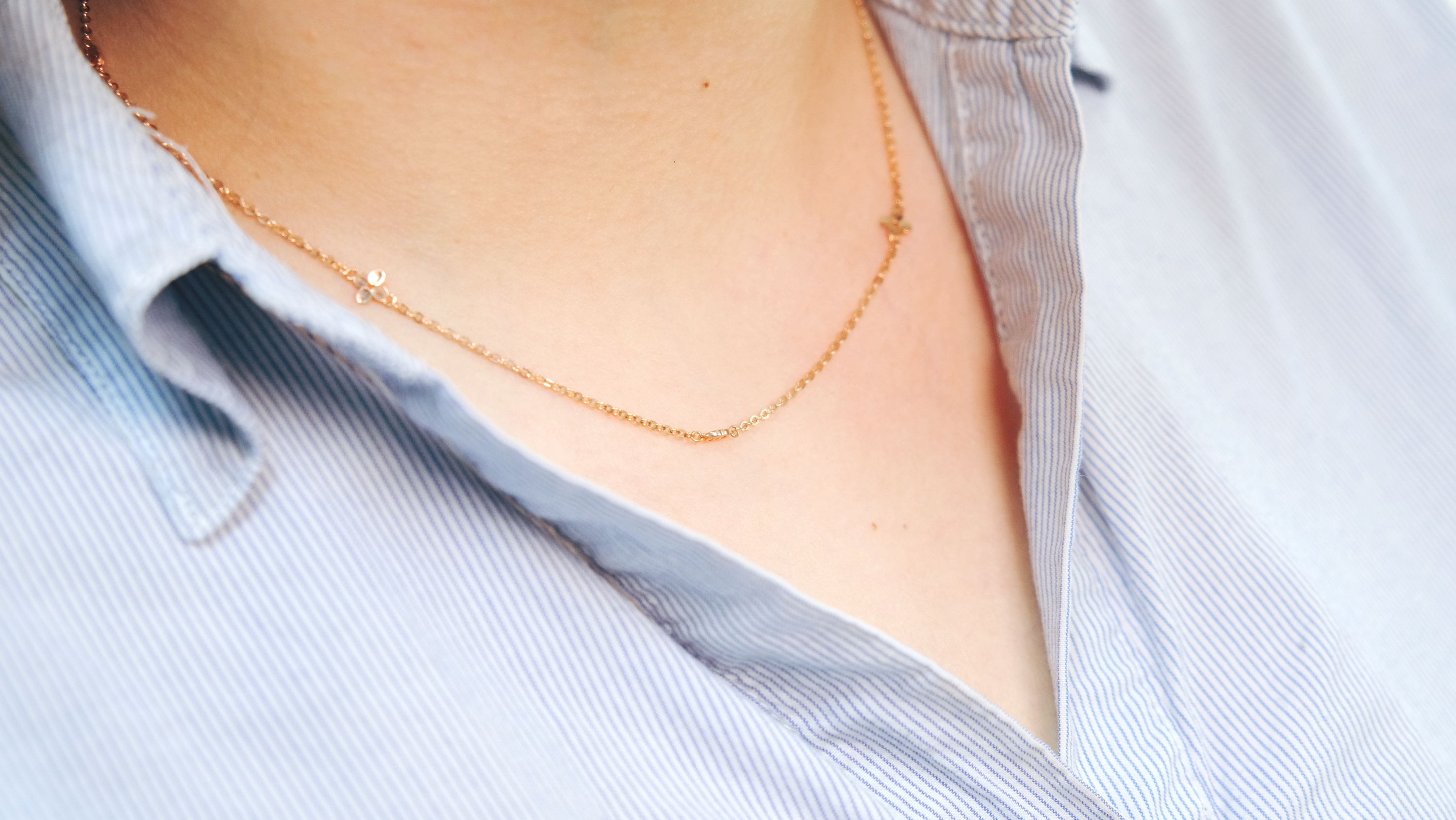 Chlober necklace pink gold Petit Design 14k chain