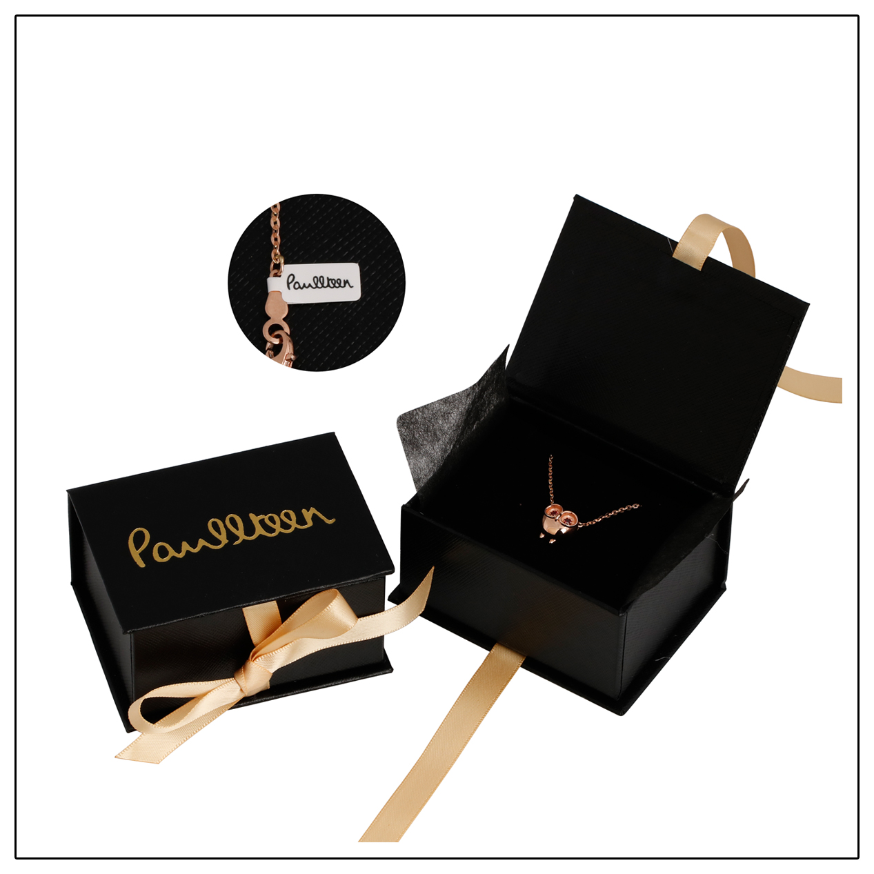 Pauline paullteen 14k Rose Gold Double Sided Cubic