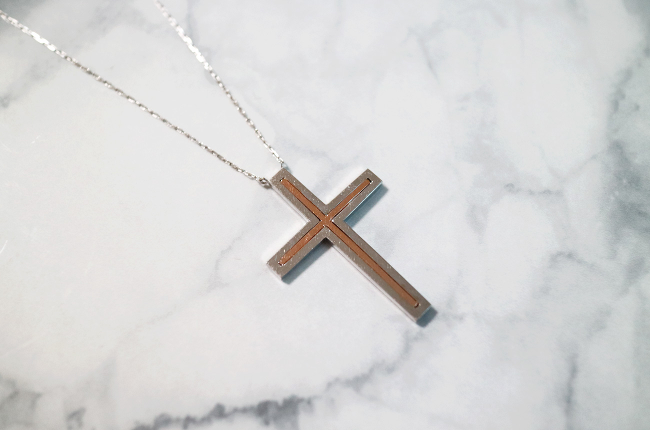 18k drop cross necklace Women 14k 14k friend 14k l