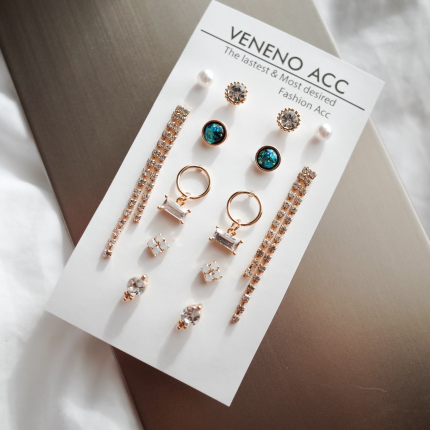 <b><p>NO.84 Throbbing Stall SET Earrs ylish Chic</p></b><b><p>NO.84 ドキドキときめき 失速SETイヤリング スタイリッシュな シックな ユニーデザイン</p></b><br /><br /><p align='center'>