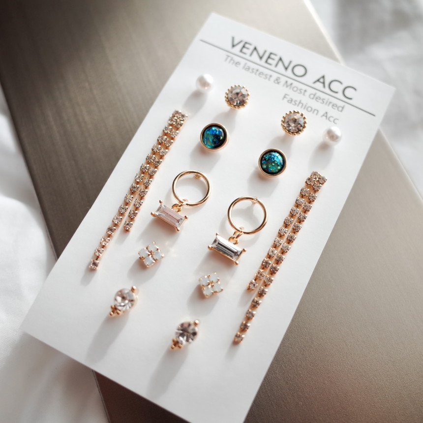 <b><p>NO.84 Throbbing Stall SET Earrs ylish Chic</p></b><b><p>NO.84 ドキドキときめき 失速SETイヤリング スタイリッシュな シックな ユニーデザイン</p></b><br /><br /><p align='center'>