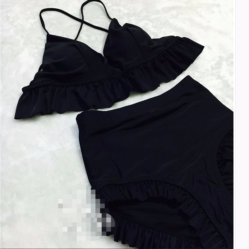 <b><p>Reverse rearrangement Frill High waist bikini</p></b><b><p>反転ドィトテ フリル ハイウエスト ビキニ ワンポン セクシー リボン ブラック</p></b><br /><br /><p align='center'>