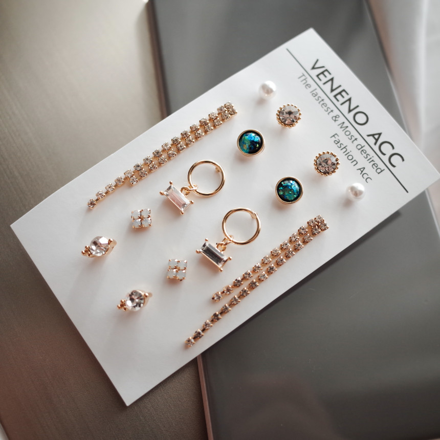 <b><p>NO.84 Throbbing Stall SET Earrs ylish Chic</p></b><b><p>NO.84 ドキドキときめき 失速SETイヤリング スタイリッシュな シックな ユニーデザイン</p></b><br /><br /><p align='center'>