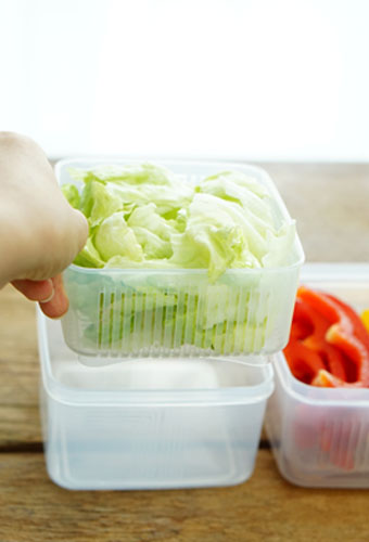 일본 채반 사각용기 1100ml  야채 과일 보관 캐니스터 - 상세 이미지 4