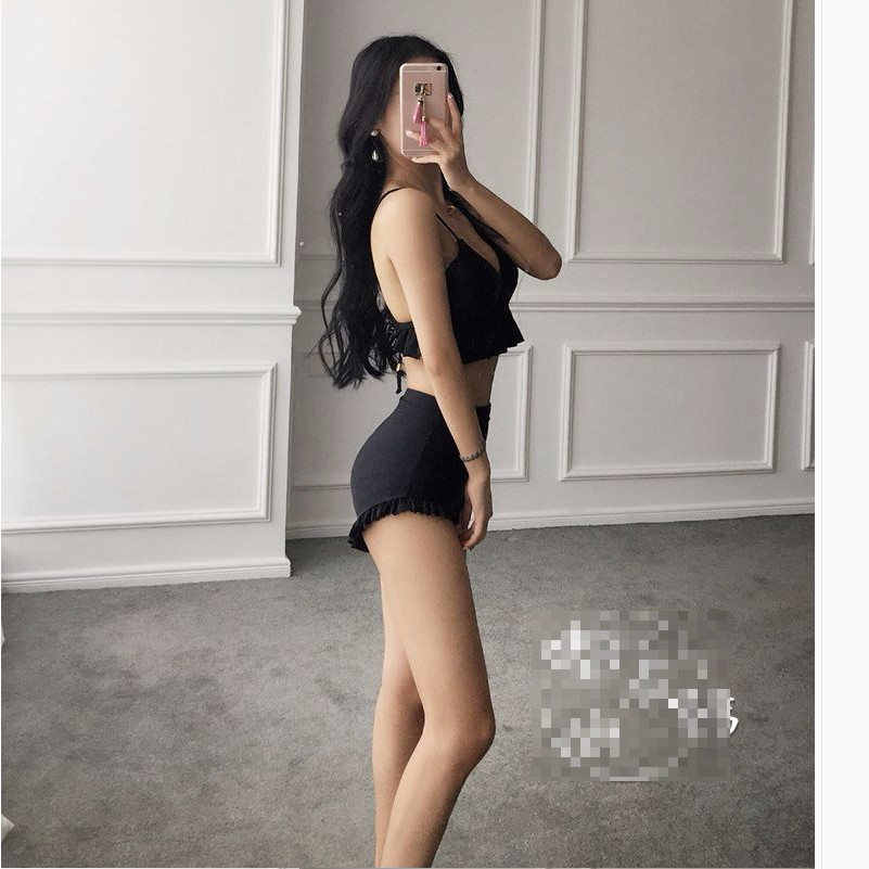 <b><p>Reverse rearrangement Frill High waist bikini</p></b><b><p>反転ドィトテ フリル ハイウエスト ビキニ ワンポン セクシー リボン ブラック</p></b><br /><br /><p align='center'>