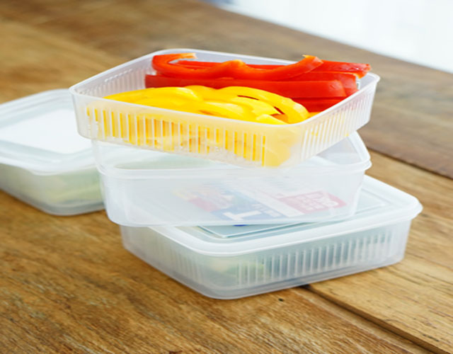 일본 채반 사각용기 1100ml  야채 과일 보관 캐니스터 - 상세 이미지 3