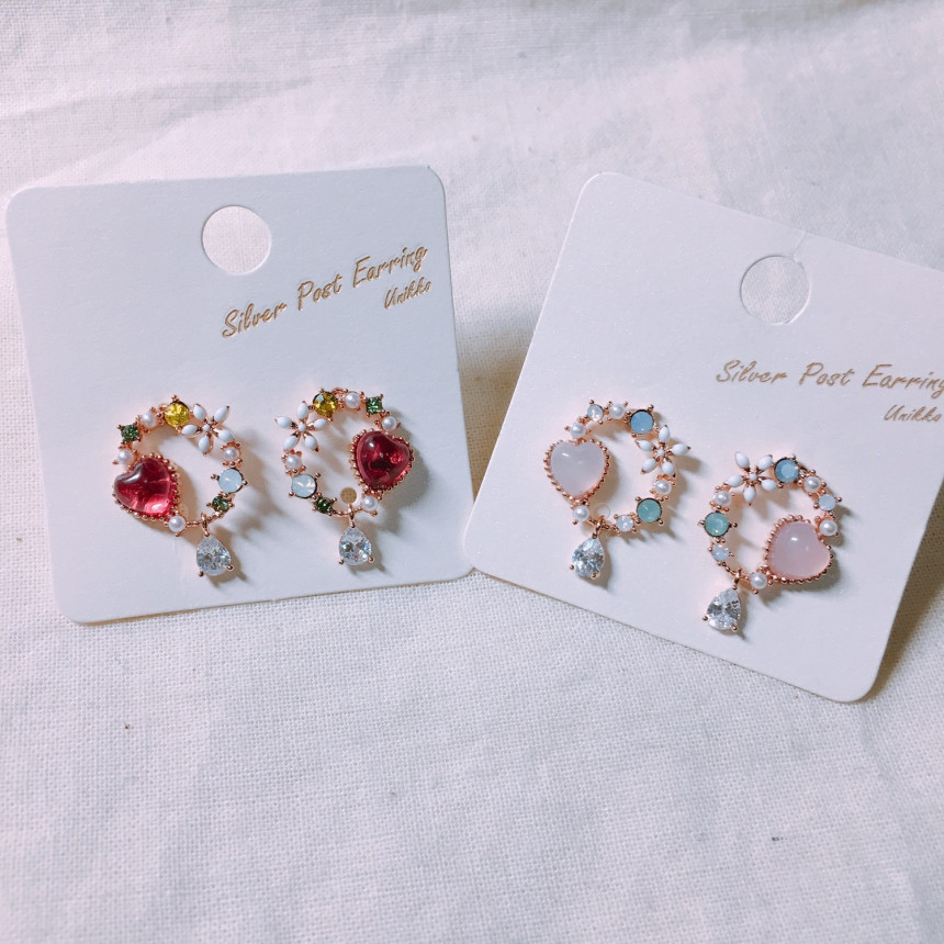 <b><p>Luce Heart Lse Pl Round Erings 2color LKJ1081</p></b><b><p>ルーチェ ハートジャンミソクラウンドピアス 2色 LKJ1081 魅力的な 女性が好きなギフト</p></b><br /><br /><p align='center'>