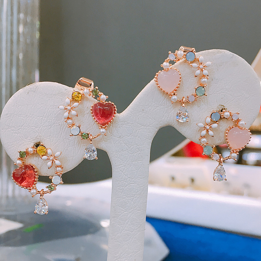 <b><p>Luce Heart Lse Pl Round Erings 2color LKJ1081</p></b><b><p>ルーチェ ハートジャンミソクラウンドピアス 2色 LKJ1081 魅力的な 女性が好きなギフト</p></b><br /><br /><p align='center'>