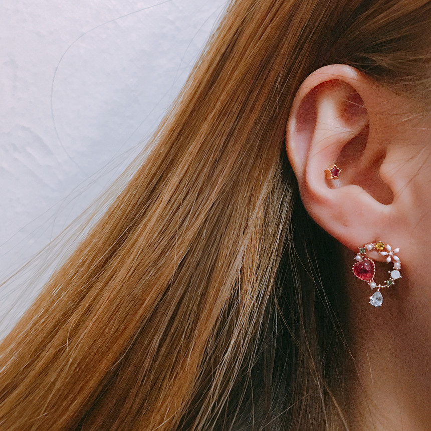 <b><p>Luce Heart Lse Pl Round Erings 2color LKJ1081</p></b><b><p>ルーチェ ハートジャンミソクラウンドピアス 2色 LKJ1081 魅力的な 女性が好きなギフト</p></b><br /><br /><p align='center'>