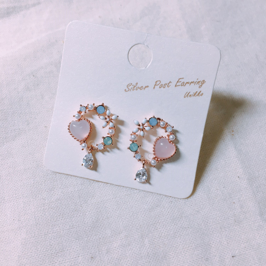 <b><p>Luce Heart Lse Pl Round Erings 2color LKJ1081</p></b><b><p>ルーチェ ハートジャンミソクラウンドピアス 2色 LKJ1081 魅力的な 女性が好きなギフト</p></b><br /><br /><p align='center'>